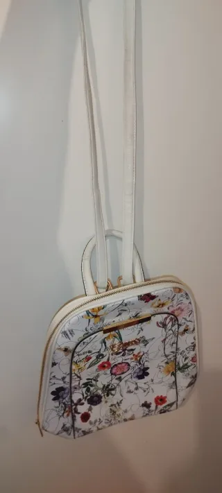 Bolso Mochila Flores Multicolor