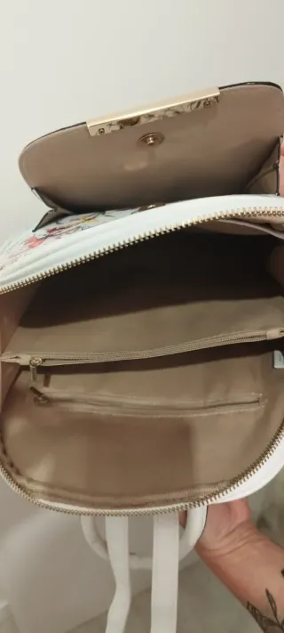 Bolso Mochila Flores Multicolor