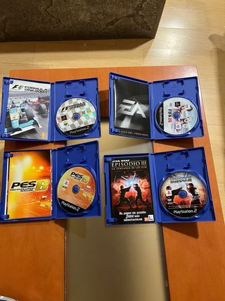 Lote 4 Juegos PS2: FIFA 06, PES 6, Star Wars, F1