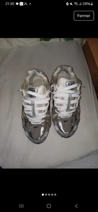 Zapatillas Nike Plata y Negro