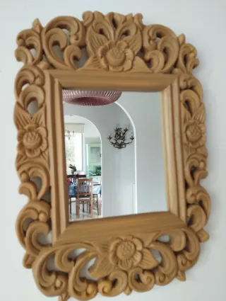 Espejos decorativos beige con lazos