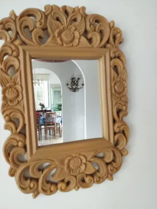 Espejos decorativos beige con lazos