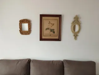 Espejos decorativos beige con lazos