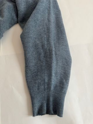 Maglione Lacoste grigio vintage, girocollo a V