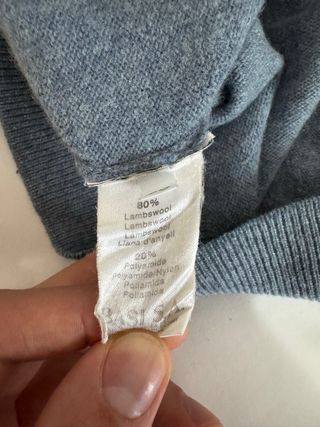 Maglione Lacoste grigio vintage, girocollo a V