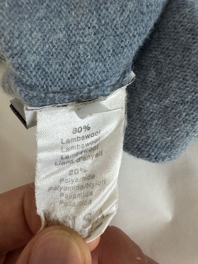 Maglione Lacoste grigio vintage, girocollo a V