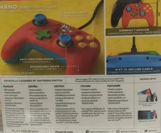 Mando Nintendo Switch Super Mario Nano