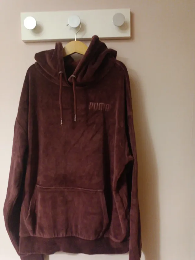 Sudadera Puma Terciopelo Burdeos