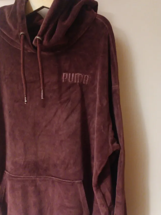 Sudadera Puma Terciopelo Burdeos