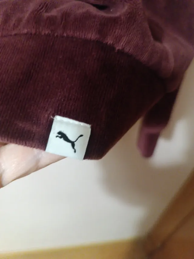 Sudadera Puma Terciopelo Burdeos