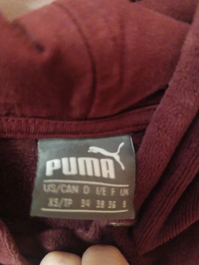 Sudadera Puma Terciopelo Burdeos
