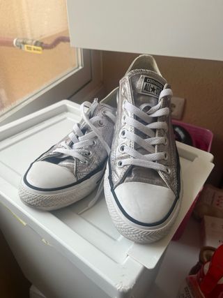Zapatillas Converse Plata Mujer