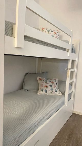 Litera nido madera lacada blanca