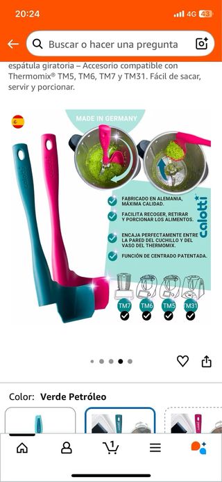 Espátula giratoria Thermomix TM5/TM6/TM7 y TM31