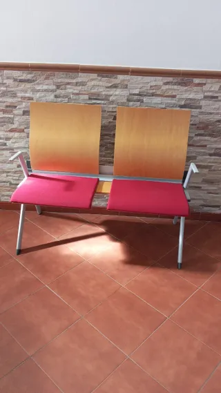 Banco 2 plazas rojo