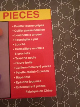 Set 20 Utensilios Cocina Morado/Rojo