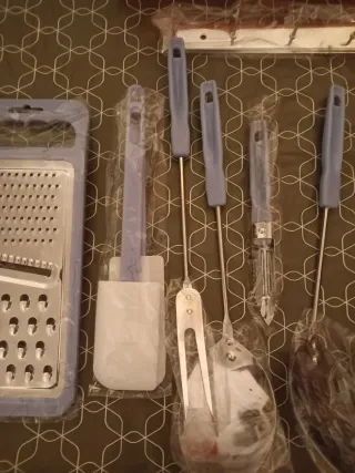 Set 20 Utensilios Cocina Morado/Rojo