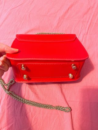 Bolso pequeño rojo con cadena Furla