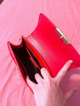 Bolso pequeño rojo con cadena Furla
