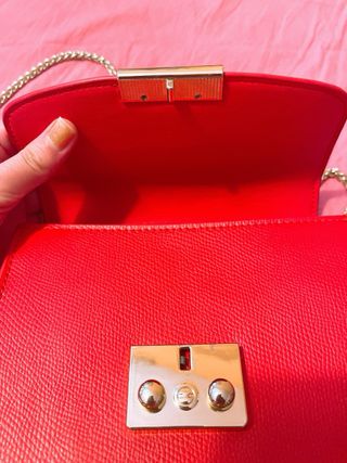 Bolso pequeño rojo con cadena Furla