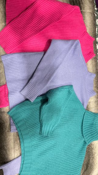 Pack 3 jerseys cuello vuelto talla única