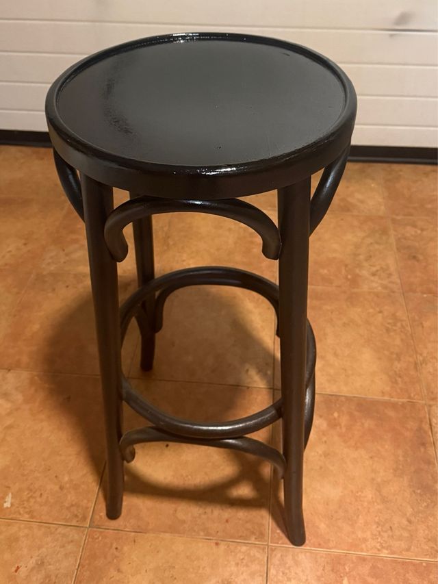 Banqueta Tonet Negra Madera un juego 6 banquetas