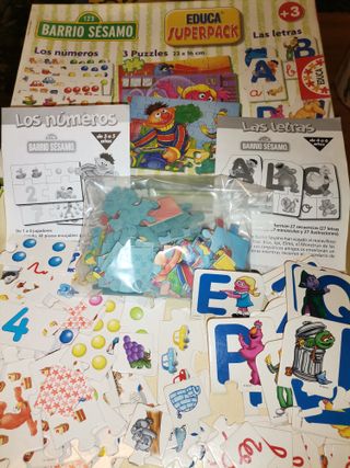 Los Números, las letras Puzzles Barrio Sésamo