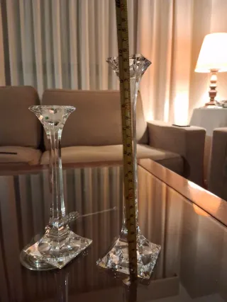 Candelabros de cristal tallado (2 unidades)
