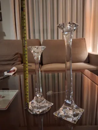 Candelabros de cristal tallado (2 unidades)