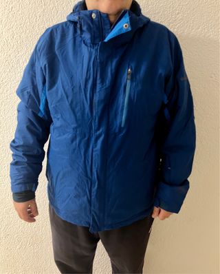 Cazadora Columbia XL azul con gorro