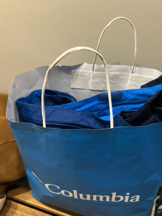 Cazadora Columbia XL azul con gorro