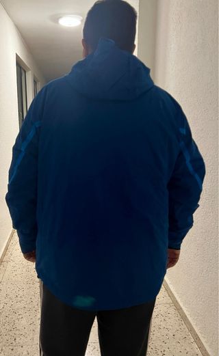 Cazadora Columbia XL azul con gorro