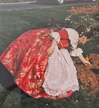 Traje Fallera niña Fucsia
