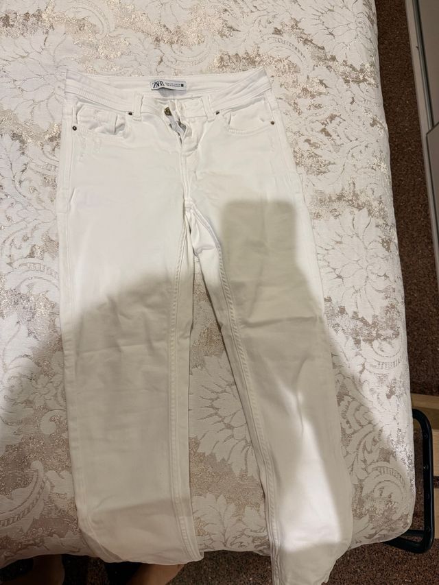 Pantalón ZARA Blanco Talla 36