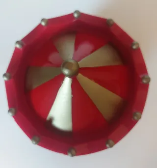 Carillon giostra cavallini h cm 18 rosso e oro