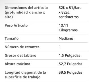 Escritorio plegable negra metal