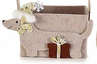 Bolso Navideño Perro Lentejuelas Nuevo