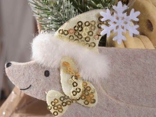 Bolso Navideño Perro Lentejuelas Nuevo