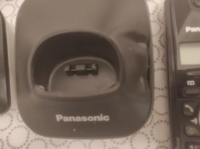 2 Teléfonos Inalámbricos Panasonic Negros