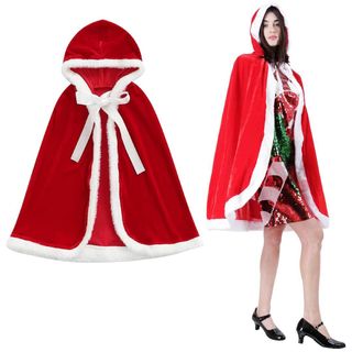 Capa Terciopelo Navideña Premium Roja 120cm