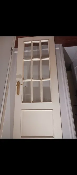 Puertas de madera con cristal