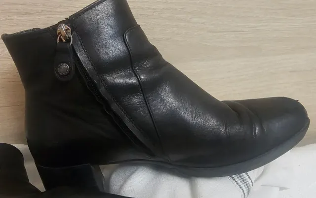 Botines Geox Piel Negros Talla 38