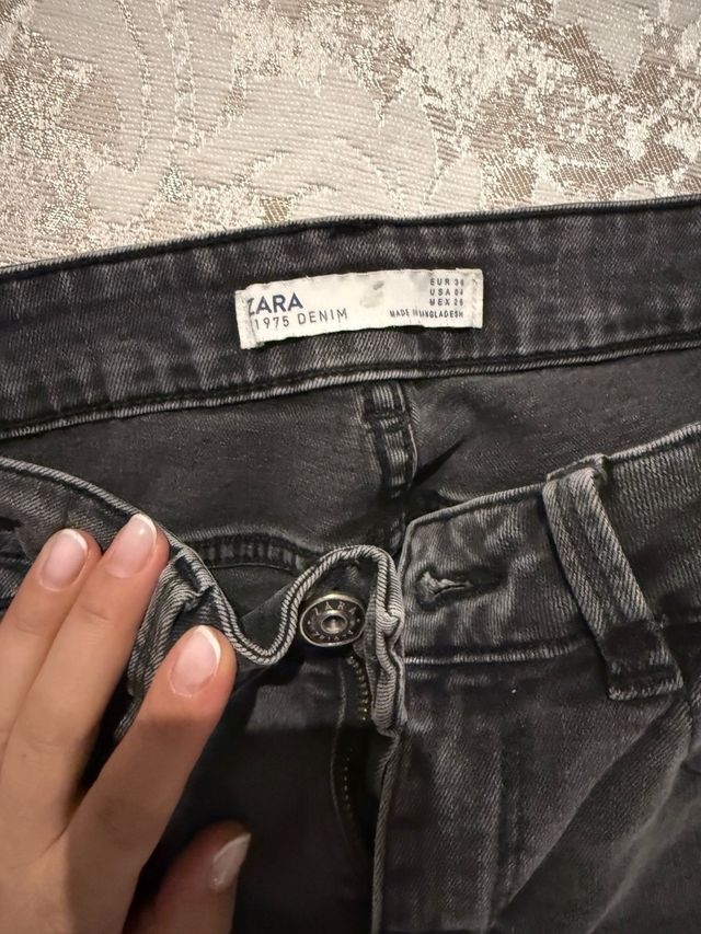 Pantalón Zara 1975 Denim Negro Talla S