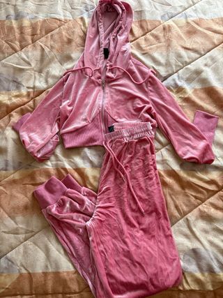 Conjunto chándal terciopelo rosa