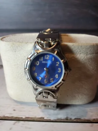 Reloj Geneva Mujer Azul y Plateado