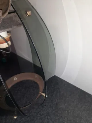 Lampadario anni '70 vetro e metallo