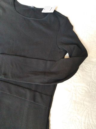 Vestito maglina maniche lunghe nero