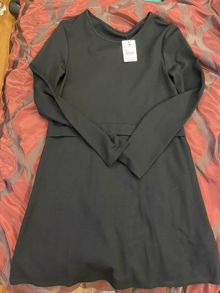 Vestito maglina maniche lunghe nero