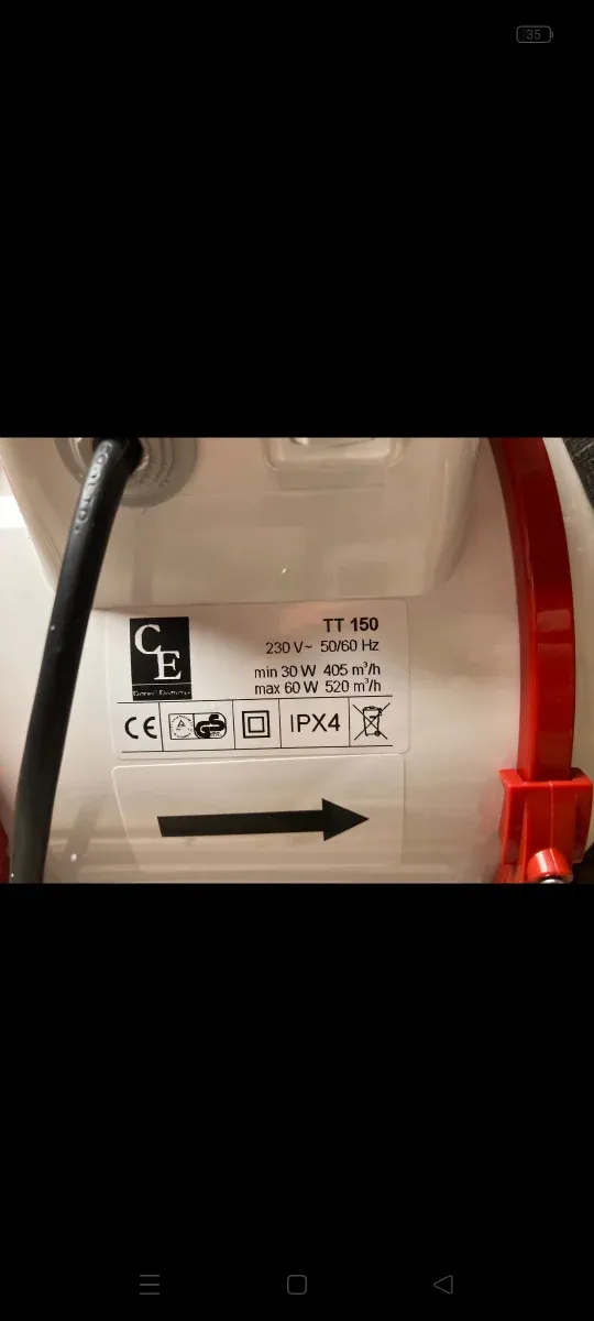 Extractor de aire de doble velocidad