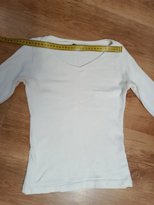 Camiseta Bershka manga larga blanca Talla M